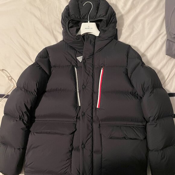 Moncler Matte Black Down Puffer Coat